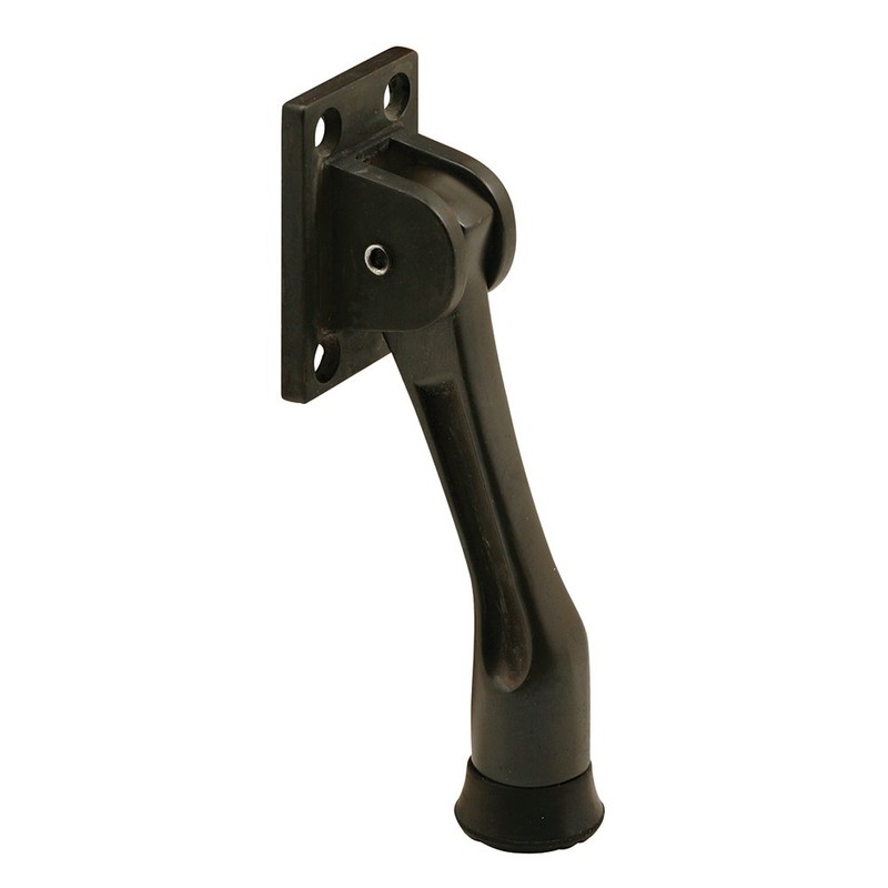 Prime-Line J 4538 Door Stop, Drop Down, 4 Hole, Bronze