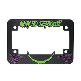 Holder for License Plate License Plate Holder for Joker Why So Serious? Motorcycle 3D License Plate Frame Universal Motorcycle License Plate (Lime Green&Purple) Mod-L07P-20