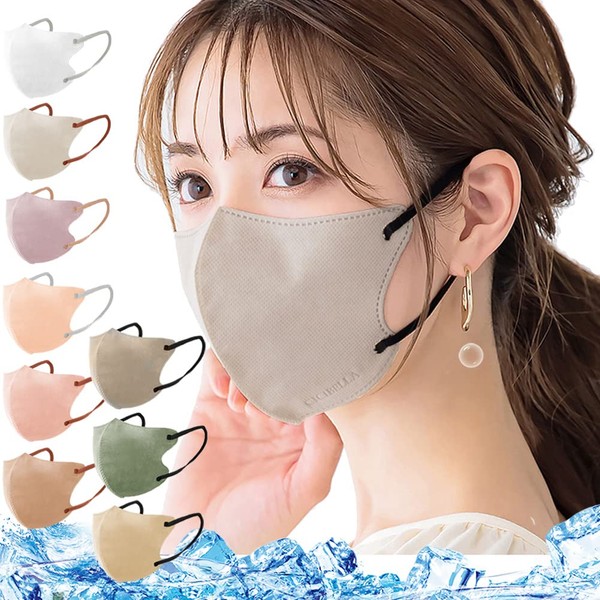 [millarouge] 3Dマスク 立体マスク 不織布 血色マスク 不織布マスク カラー マスク 立体 使い捨て