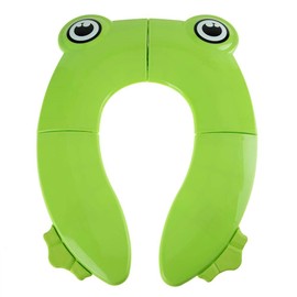 FTVOGUE Asiento de inodoro Niños, asiento de inodoro portátil de viaje plegable con 4 alfombrillas antideslizantes, diseño de búho (01)