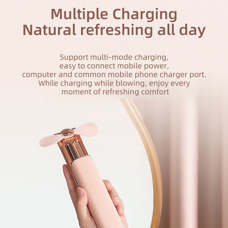 Portable Mini Electric Fan USB Rechargeable Handheld Cooling Fan for
