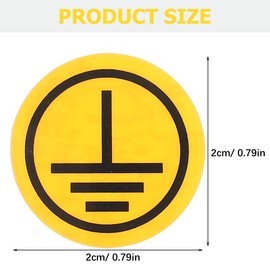 Mobestech - 1 hoja de señales de seguridad para equipos de tierra, símbolos de tierra, etiquetas eléctricas, calcomanías mecánicas, calcomanías de papel sintético para asfixia