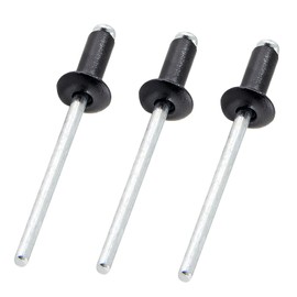 Jiozermi 120 Pcs Aluminum Blind Rivets, 1/8" x 1/4" Pop Rivets Assortment, Black