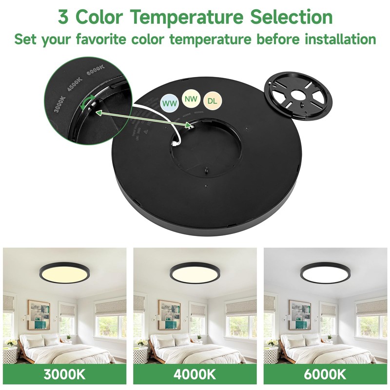 20 inch LED Flush Mount Ceiling Light Fixture,48W Super Slim