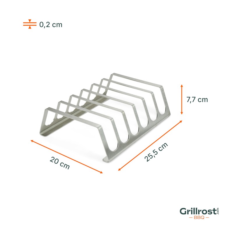 Grillrost.com Das Original Stainless steel rib holder, RibRack for 6