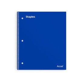 Staples Premium 3-Subject Notebook, 8.5-inch x 11-inch, College Ruled, 150 Sheets, Blue (TR58314) (ST58314DVS)