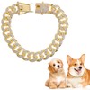 QESSUVNC Puppy Chain Gold Chain Cat Collar Gold 50cm/20in Dog