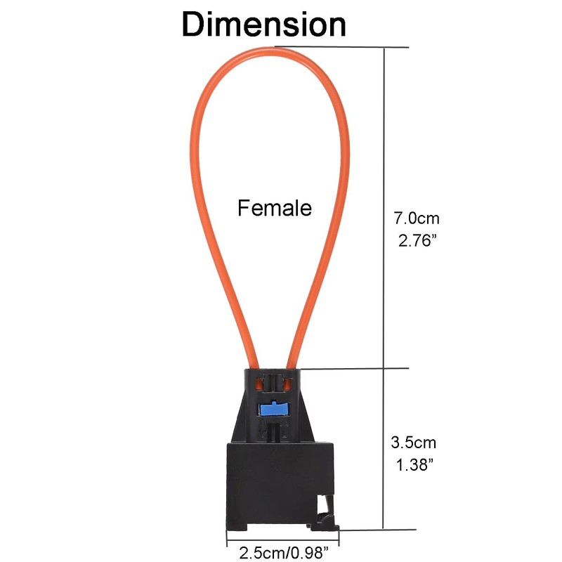 Greluma 1 x Female Light Guide Connector Bridge Socket Most
