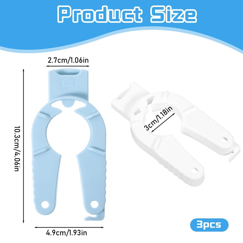2Pcs Water Bottle Opener, Multifunctional Plastic Bottle and Can Opener