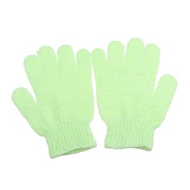 FRCOLOR Exfoliating Shower Gloves in Candy Green Body Scrubber for Dead Skin Removal Textured Material Fits for Bathing and