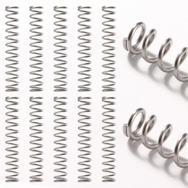 VooGenzek 10 PCS 1.2 * 10 * 60 mm Compression Springs, Stainless Steel Springs, Coil Extended Compressed Spring, for Furniture Screen Doors Repair Projects