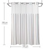 Lagute SnapHook Stijl Shower Curtain with Snap-in Liner| No Hook