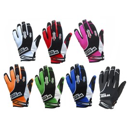 WULFSPORT STRATOS MOTORBIKE ADULT & KIDS MX GLOVES Motocross Dirt Bike Trials Enduro Quad Kart Dirt Bike ATV BMX Adult & Kids Gloves (Black, L)