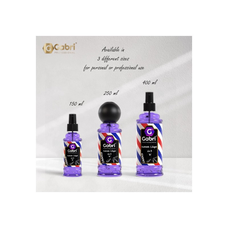 Gabri No3 Barber Cologne, Aftershave Cologne, Men's Eau de Cologne,