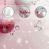 Pink Christmas Ball Shower Curtain Dreamy Snowflake Pine Twig, 70x70Inch