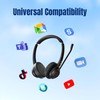 Blucalm Business V5.4 Wireless Headset with Charging Base, Computer Headset
