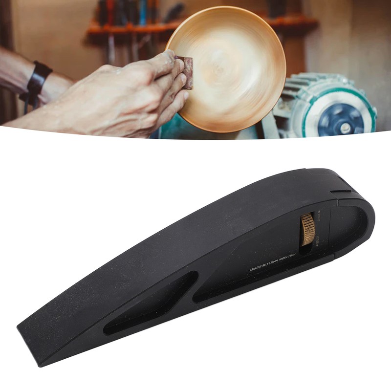 Aluminum Alloy Sandpaper Holder with 3Pcs Abrasive Belts Handheld Woodworking