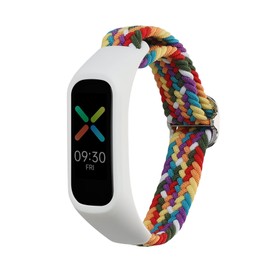 kwmobile Bracelet Compatible with Oppo Band Sport - Nylon Fitness Tracker Sports Armband Band in Multicoloured - Inner Dimensions of 14-22 cm