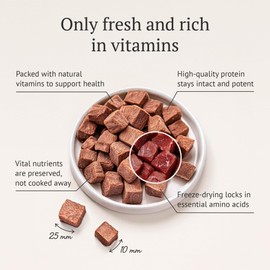 ROYAL RATIONS Freeze Dried Raw Dog Food, 100% Camel Meat, Allergy Relief, Monoprotein, Training Treats or Toppings, Single Ingredient, All Natural, for Puppies, Adults and Seniors, 3.17 oz Bag