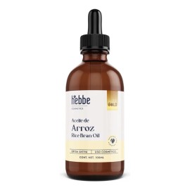 Aceite De Arroz Puro Cosmetico, Aclarante, Humectante, Tipo de piel Sensible, Hebbe Cosmetics & Ludika 100ml