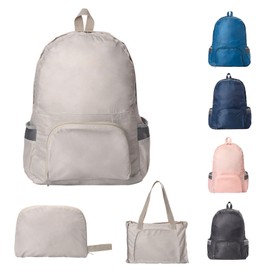 GWAWG Foldable Backpack Ultra Lightweight Unisex Daypack Outdoor Waterproof Hiking Backpack, khaki