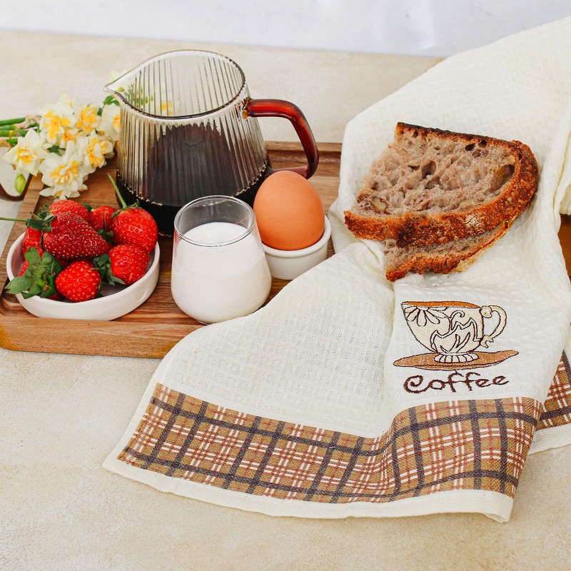 Lavien Home, Kitchen Tea Towels, Coffee Decorative Tea Towels (Set