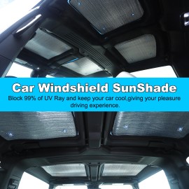 autotrim000 Windshield SunShade SET INCLUDES  Roof SHADE For 2022-2025 HUMMER EV Pickup &SUV