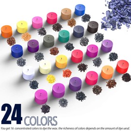 EricX Light Candle Color Dye,24 Color Wax Dye for Candle Making