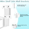 6 PCS Wire Shelf End Bracket, Plastic Closet Shelves Brackets