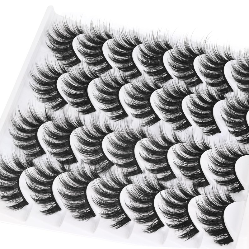 Losha Eyelashes Natural Look Faux Mink Lashes Pack Handmade Fluffy