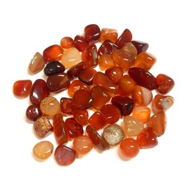 Pack of 50 Agate Gemstones Semi-Precious Stones Beads 9 mm ~ 15 mm Tumbled Stones Gemstone Semi-Precious Stone for Gemstone Game for Treasure Hunting and Decoration (Red)