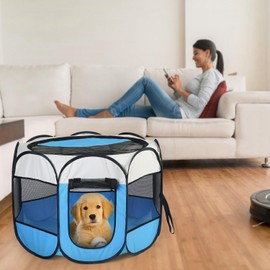 Foldable Pet Tent with Zipper Top & Bottom, Water-Resistant for Indoor/Outdoor