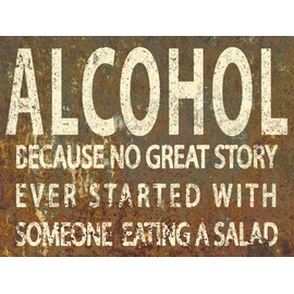 SHAWPRINT RETRO METAL TIN BAR SIGN SHABBY CHIC ALCOHOL FUNNY JOKE RUSTIC (150MM X 200MM (6" X 8"))