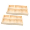 Zerodeko Wooden Storage Divider Box with Compartments Stylish Organizer for