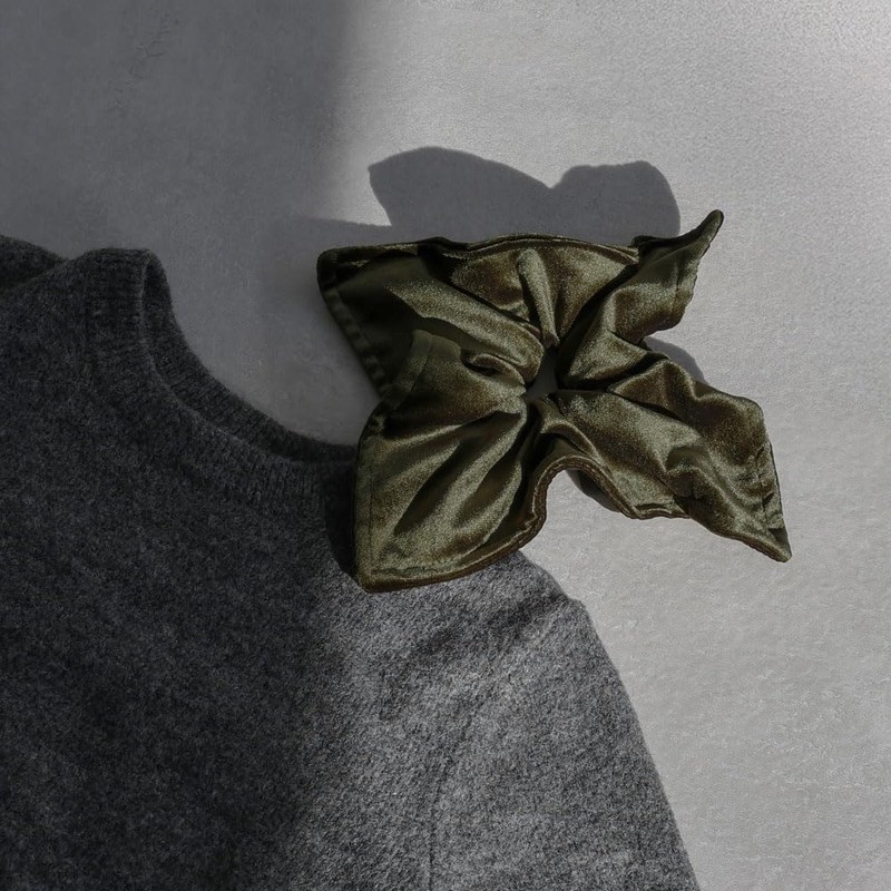 JewelVOX Scrunchie, Hair Elastic, Women's Square, Velour, Large, Square, Adult,