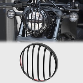 GFARDMOTO For HO&ND&A Rebel CMX 250 300 500 1100 Accessories 2019-2025 Motorcycle Headlight Cover Front Headlight Headlamp Cover Head Lamp Guard Replacement (Matte Black-2)