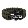 Savior Survival Gear Paracord Bracelet with Stainless Steel Adjustable Shackle
