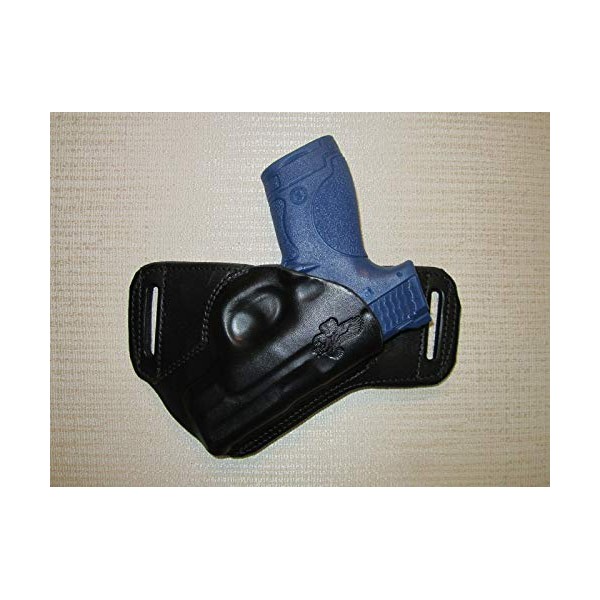 Braids Holsters S&W M&P Shield, 9 & 40, Leather,SOB, OWB Belt Holster, Right Hand, Slim Design