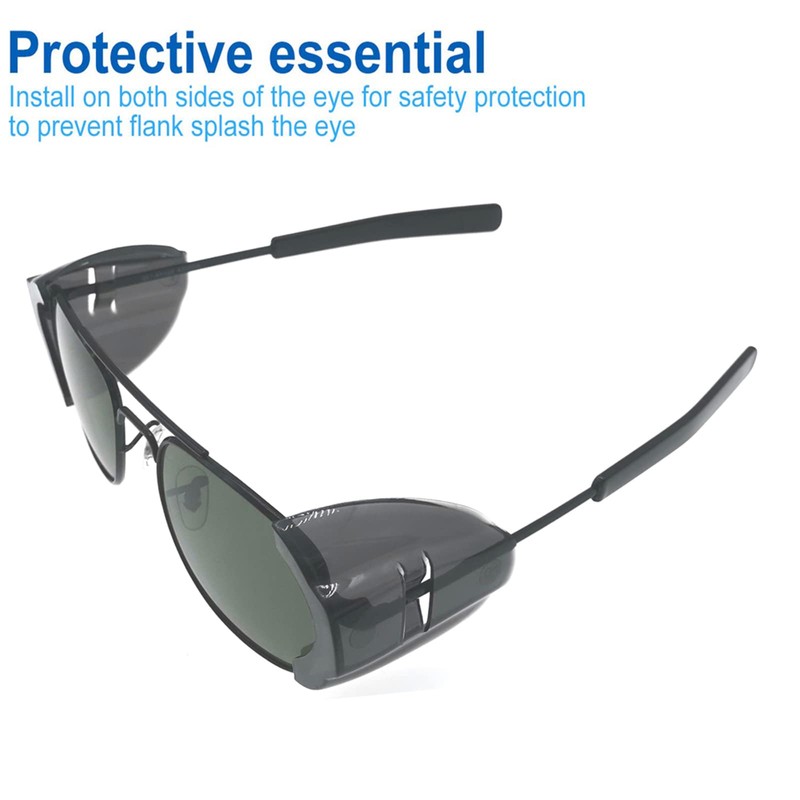 KONEWONG 2 Pairs Safety Glasses Side Shields, Slip on Side