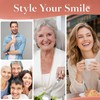 SPOKKI 4 Pairs False Teeth, White Dentures Comfortable Fake Teeth