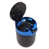 2Pcs Car Ashtray with LED Blue Light Portable Removable Car