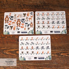 Forest Critters Painted Wooden Animal Cutout Shapes (Thank You)