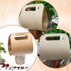Ipotkitt 50pcs Foldable Kraft Paper Drink Carriers with Handle Take