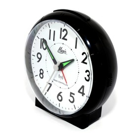 Magic 1897/7 M Radio-Controlled Alarm Clock Analogue Magic Light Repetition Luminous Hands Black