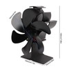6 Blade Stove Eco Fan Black High Temperature Resistant Self