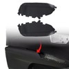 NLQR 2Pcs Front Door Panels Armrest Cover Leather Black Compatible
