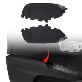 NLQR 2Pcs Front Door Panels Armrest Cover Leather Black Compatible with Toyota Avalon 2013 2014 2015 2016 2017 2018
