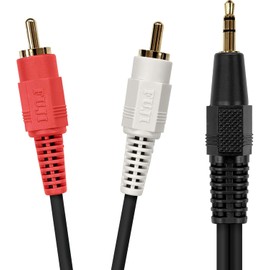 Fuji Parts Co., Ltd. Audio Cable 3.5mm Stereo Mini Plug (Male) - RCA (Pin Plug) x2 Red. White (Male) Cable 1m FVC-323-1m