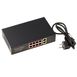 KALEA-INFORMATIQUE Gigabit Ethernet Switch for PoE PoE+ 30W with 8 RJ45 Ports Down and 2 Ports Up