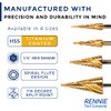3 Pack - 3mm to 12mm Spiral Flute Step Drill